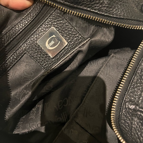 JUST CAVALLI by ROBERTO CAVALLI  BLACK HANDBAG - Picture 9 of 13